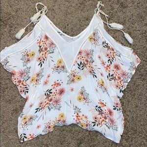 Hummingbird cold shoulder top